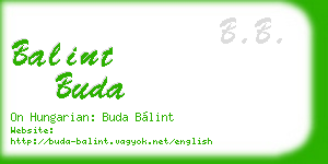 balint buda business card