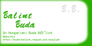 balint buda business card